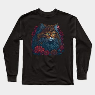Cat Breed - Maine Coon Long Sleeve T-Shirt